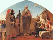 Brown, Ford Madox Wycliffe Reading his Translation of the New Testament to his Protector- John of Gaunt china oil painting reproduction